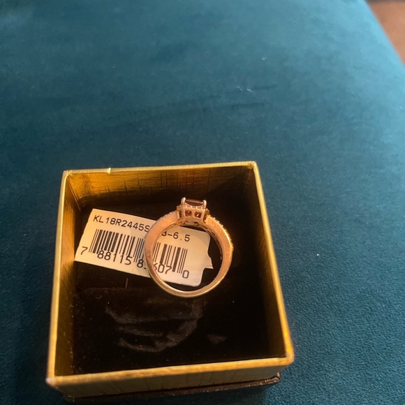 SNLY Sterling Silver Asscher Cut Brown Cubic Zirconia Size 6.5 - Picture 3 of 5